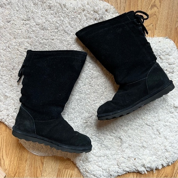 BEARPAW Women's Phylly Black Suede Women's Classic Boots Size 9 - Picture 13 of 13